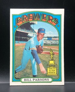 1972 Topps BILL PARSONS All-Star Rookie Card No. 281 Crease-Free NM+ Brewers