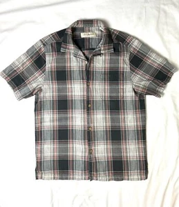 Camisa Tommy Bahama Para Hombre Med Gris Rosa A Cuadros Manga Corta Abotonada SKU LRC2-2 - Imagen 1 de 7