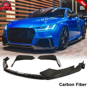 Alerón labial parachoques delantero carbono real aletas de ventilación de aire para Audi TT RS TTRS 2016-2018 - Imagen 1 de 12