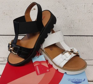 Ladies Heavenly Feet Lulu2 Litesoles Vegan Lightweight Comfort Open-Toe Sandals - Picture 1 of 16