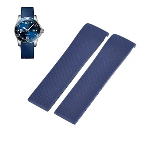 Correa de reloj de goma azul 21 mm para Longines L682154893 HYDROCONQUEST L3.782.4 - Imagen 1 de 7