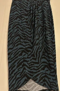 Vetiver Teal Animal Print Skirt XS - Picture 1 of 2