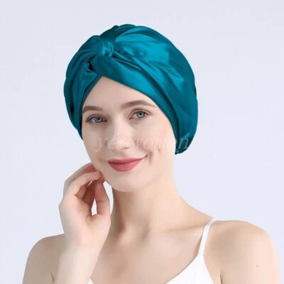 100% Mulberry Silk Sleep Cap for Women Hair Care Natural Silk Night Bonnet - Image 1 of 4