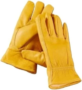 Guantes forrados de vellón aislados de cuero de grano completo de piel de ciervo para hombre talla grande - XL - Imagen 1 de 3