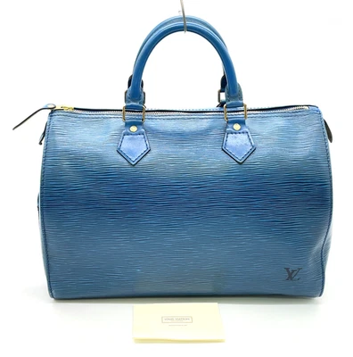 Auténtico Bolso de Mano Louis Vuitton Epi Azul Speedy 30 M43005 i110417 Foto 1 de 4
