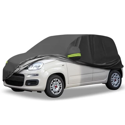 Cubierta Completa Impermeable Exterior Coche con Cremallera para Fiat Panda 2003-2022 Negra Foto 1 de 4