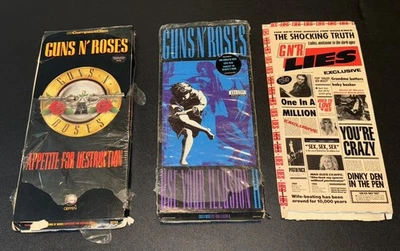 Guns N’ Roses CD Longbox LOT 3 Appetite For Destruction, Illusion II, Lies EMPTY - Imagem 1 de 4