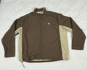 Dunkin Donuts Jacke Herren XL braun hellbraun durchgehender Reißverschluss Winter Fleece gefüttert Promo Mantel - Bild 1 von 19