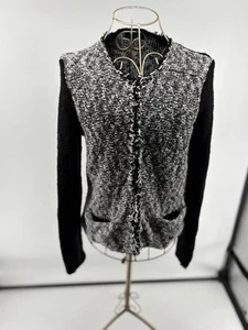 Donna Karen Black Hook & Eye Cotton Blend Sweater Cardigan Women’s Size XS - Bild 1 von 13