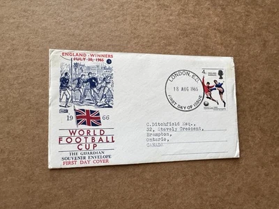 Great Britain 1966 FDC +World Cup Winner #SG700 +UK Cachet +08-16-66 London CDS - Image 1 of 2