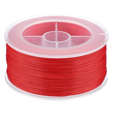 Cuerda de nailon trenzada de 0,8 mm x 426 pies para pulseras, roja Foto 1 de 4