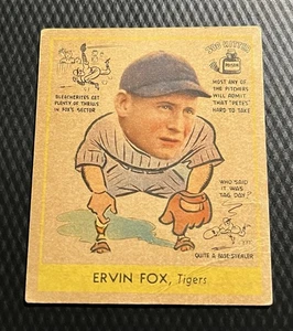 1938 Goudey Heads Up Ervin "Pete" Fox Tigers Lesser-Grade Card #266 Creased - Picture 1 of 3