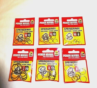 BEHR ANGELSPORT GMBH Sprengringe 8 - 20 mm Edelstahl Springringe Meeresangeln Norwegen Pilker Wels