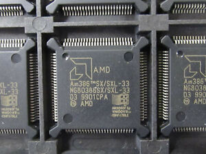 AM386SX/SXL33 386 CPU PQFP100 NG80386SX/SXL-33 VINTAGE NOS