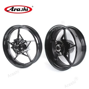 Gloss Black Front & Rear Wheel Rim for Kawasaki Z900 /ABS Z 900 SE 2024 2025 - Picture 1 of 7