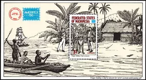 Micronesia - 1986 - $1.00 Hayes Holding Native Chief for Ransom Airmail # C25 - Picture 1 of 1