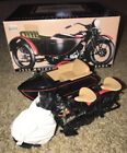 1933 Harley-davidson Motorcycle Sidecar Bank 1:12 Scale New In Box Coa