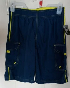 OT REVOLUTION Boys' blue / yellow Swim Trunks size m 8/10 - Picture 1 of 3
