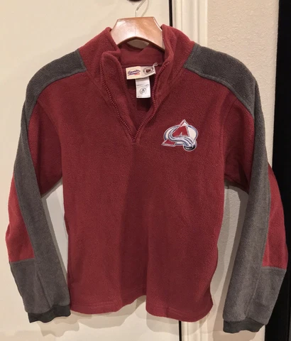 NHL Colorado Avalanche Pullover Fleece Sweater Youth Medium 12-14 Cover