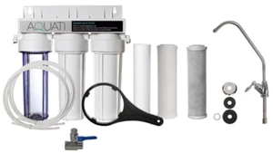 AQUATI PREMIUM 3 STAGE UNDER-SINK CERAMIC DRINKING WATER FILTER & ACCESSORIES - Picture 1 of 3