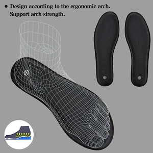 Memory Foam Soft Shoes Insoles Inserts Pads for Sports Shoes Women Men Unisex - Picture 1 of 23