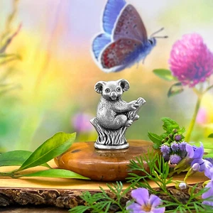 Koala Micro Miniature Figurine,Solid Pewter, Australian Made Souvenir Gift - Picture 1 of 5