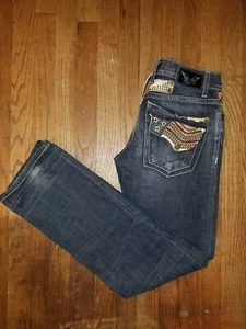 Robin's Jeans amerikanische Flagge Nieten blau gerades Bein USA Herren 29 - Bild 1 von 12