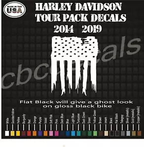 Cbcdecals- Rear Tour Pack American Flag Decal for Harley - Picture 1 of 12