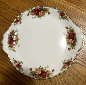 ROYAL ALBERT OLD COUNTRY ROSEN GRIFF KUCHENPLATTE 10 3/8" MONTROSE FORM VINTAGE - Bild 1 von 5
