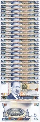Kenya 20 Shillings 1997, UNC, 20 Pcs LOT, P-35b - Image 1 of 4