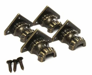 4x Feet Vintage Antique Wooden Jewelry Gift Box Hardware Home Decor Screws - Picture 1 of 4