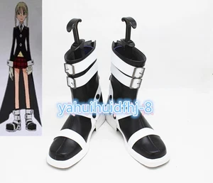 Anime Soul Eater Maka Albarn Halloween Cosplay Schuhe schwarz & weiß Stiefel - Bild 1 von 3