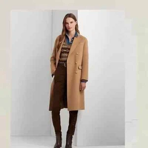 Lauren Ralph Lauren pantaloni da equitazione donna gamba dritta capra scamosciati marroni 14 $795 - Foto 1 di 6