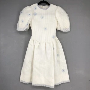 Florence Eiseman Cream Dress Up Girls Formal Fancy Easter White Size 8 - Picture 1 of 9