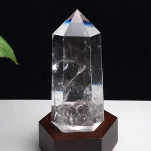 Obelisco de cuarzo transparente natural de 1,32 lb cristal torre de energía punto de curación Reiki - Imagen 1 de 6