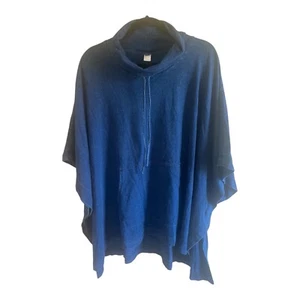 Pure Jill Denim Indigo Poncho Cape Swing Jacket Tunic Size M/L - Picture 1 of 10