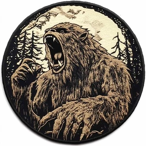 Sasquatch/Bigfoot Patch Iron-on Applique Nature Cryptid Badge Myth Folklore - Picture 1 of 22