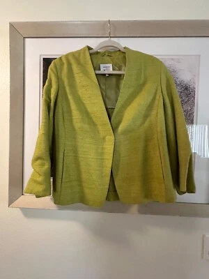 Akris Punto silk linen jacket Size 12 $49 - Image 1 of 4