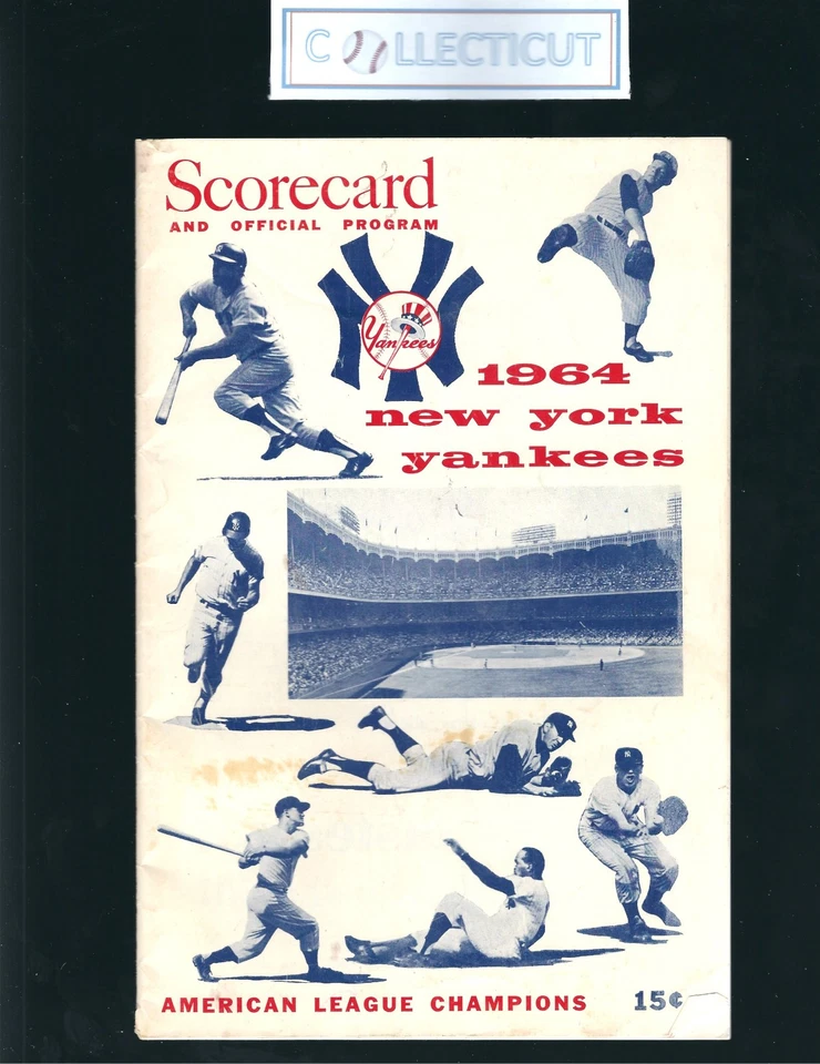 1964 Scorecard And Official Program  Yankees VS Twins - Image 1 of 4