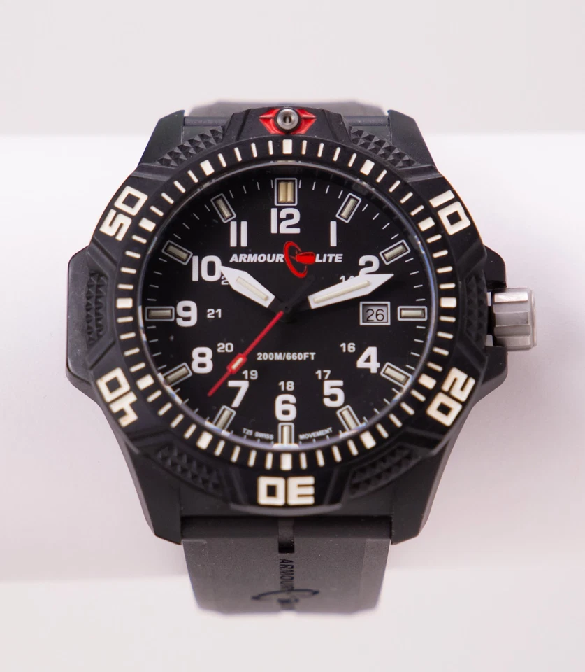 Serie calibre ArmourLite, caja negra esfera negra AL603 Foto 1 de 4