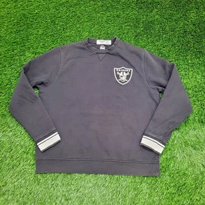 Las-Vegas Raiders Sweatshirt Large 23x25 Cropped Black - Picture 1 of 13