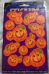 Adesivi Vintage Amscan Halloween Zucche Jack O Lanterna Faccia Sorridente - Foto 1 di 1
