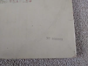 THE BEATLES WHITE ALBUM. Low number 0040888. No EMI on all labels. MONO 1968. - Picture 1 of 22