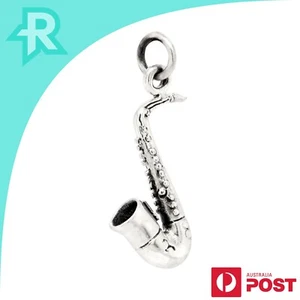 Saxophone Sterling Silver 925 Pendant - Picture 1 of 6