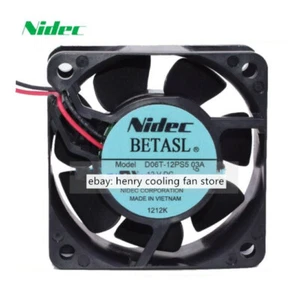 Nidec D06T-12PS5 03A Axial fan DC 12V 0.32A 60x60x25mm 6CM Chassis cooling fan - Picture 1 of 3