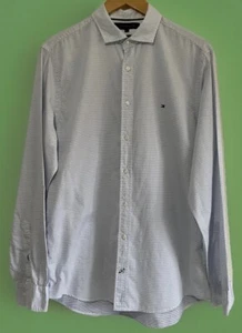 Tommy Hilfiger Mens Smart Casual Button Up Geometric Pattern Shirt Size Large - Picture 1 of 17