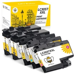 Paquete de 5 cartuchos de tinta compatibles para Brother LC3037 XXL alto rendimiento negro y color - Imagen 1 de 6