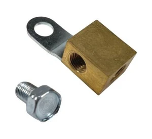 55 Chevy bloque de unión de freno de latón delantero derecho lado del pasajero Chevrolet 1955 nuevo - Imagen 1 de 2