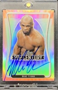 MIKE TYSON 2020 Leaf Pop Century ON CARD Silver Refractor Auto Autograph 50/50