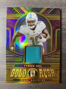 2023 Panini Gold Standard Tyreek Hill Rose Gold Rush Patch #’d 21/24 Dolphins SP